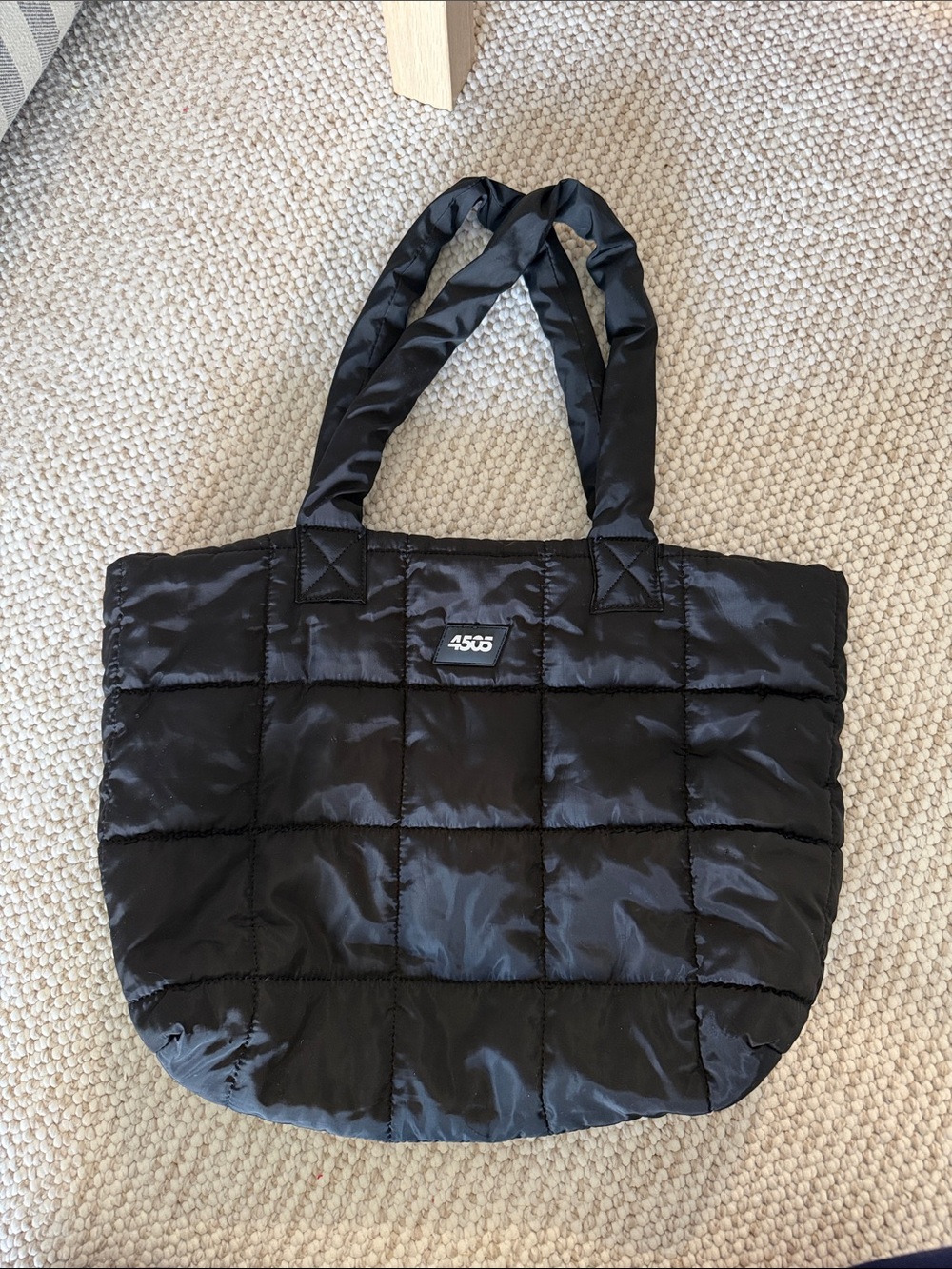 ASOS Black Quilted Puffer Tote Bag